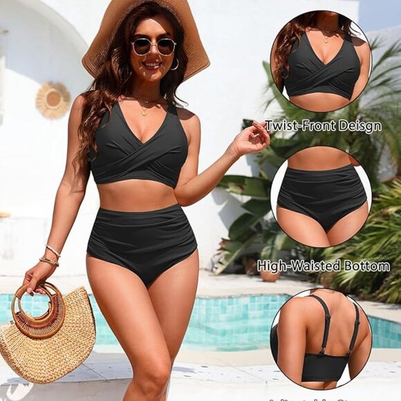 ❤️❤️❤️❤️Two Piece Swimsuit-Womens Bikini Set Tummy Control❤️❤️❤️❤️❤️❤️❤️❤️❤️❤️❤️ - Picture 1 of 8
